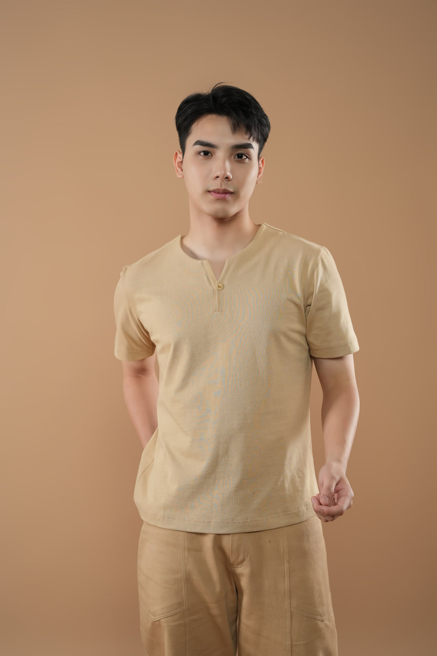 Áo T- shirt nam cổ xẻ V