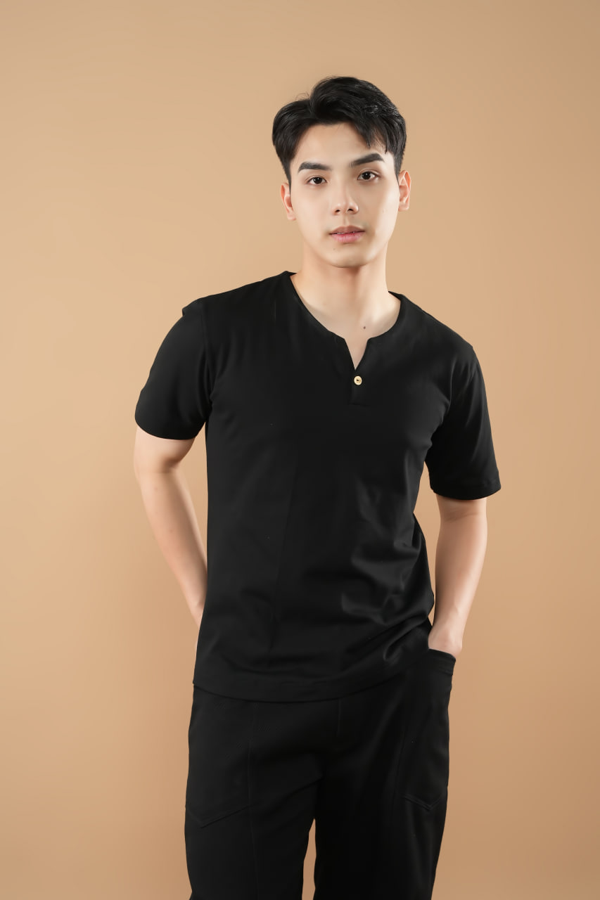 Áo T- shirt nam cổ xẻ V